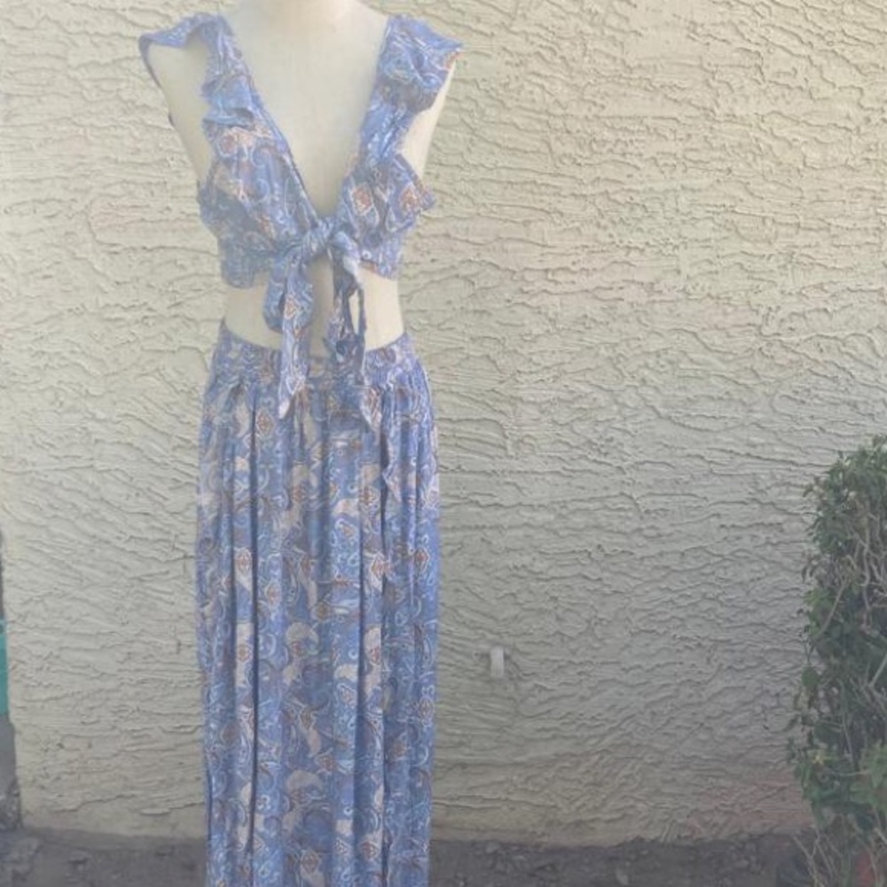 Beautiful Purple Boho Skirt Set
